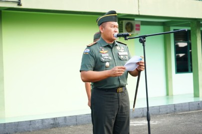 Dandim 0406/Lubuk Linggau Pimpin Upacara Korp Raport Kenaikan Pangkat dan Purna Tugas Anggota Kodim 0406 Lubuk Linggau