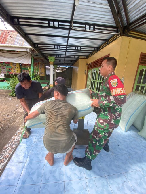 BABINSA KORAMIL 406-06/TUGUMULYO LAKUKAN PENDAMPINGAN PENYERAPAN GABAH PETANI DI DESA A WIDODO