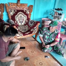 Babinsa Koramil 406-07/Jayaloka Tingkatkan Sinergitas dengan Tokoh Masyarakat di Kelurahan Marga Tunggal