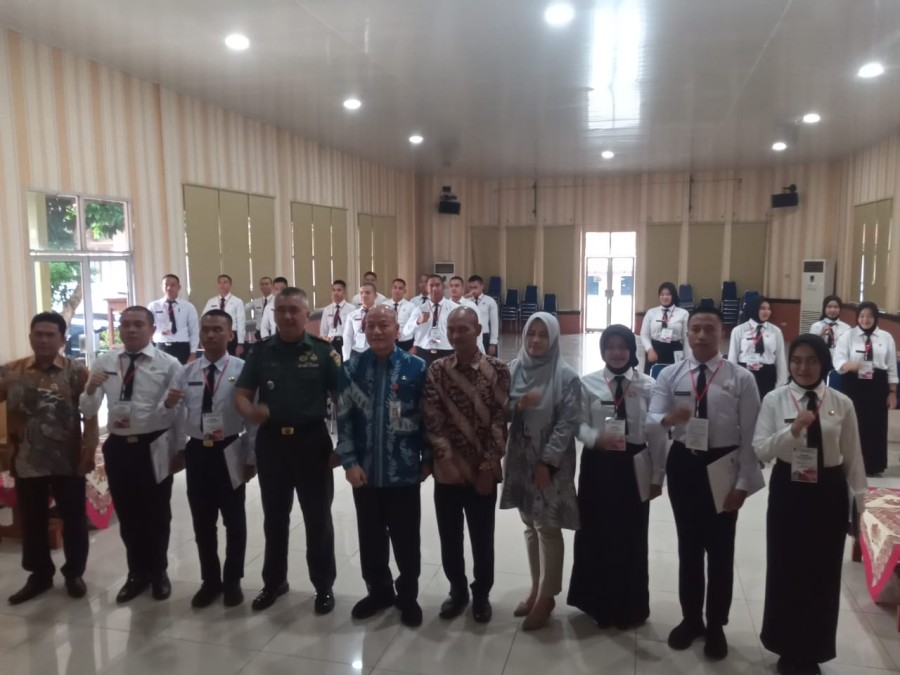 Danramil 406-08 Lubuklinggau Hadiri Penutupan Latsar CPNS Gelombang III di Kelurahan Pelita Jaya
