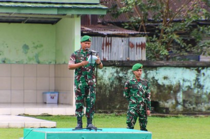 Kodim 0406/Lubuklinggau Gelar Upacara Bendera Bulanan, Dandim Bacakan Amanat Kasad