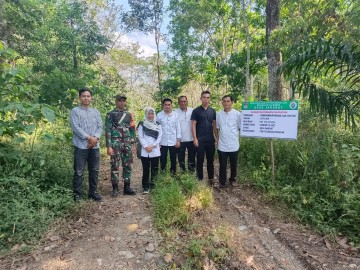 Babinsa Koramil 406-01/Rawas Ulu Hadiri Penetapan Titik Nol di Desa Jangkat