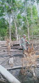 Babinsa Koramil 406-04/Muara Lakitan Sosialisasi Karhutla di Desa Semanggus