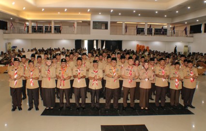 Kasdim 0406/Lubuklinggau Hadiri Pelantikan Pengurus Kwarcab Pramuka Kota Lubuklinggau Masa Bakti 2025–2030