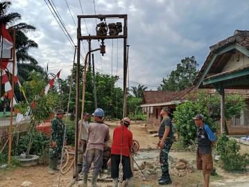 Satgas TMMD ke-125 Lakukan Pengeboran Sumur Program TNI Manunggal Air di Desa Kota Baru SP 7, Kecamatan BTS Ulu, Kabupaten Musi Rawas