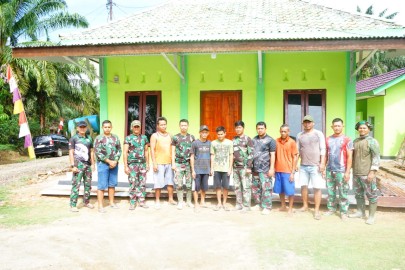 Ucapan Syukur dan Terima Kasih atas Selesainya Pembangunan Rehab Musala dan MCK oleh Satgas TMMD Ke-125 Kodim 0406/Lubuklinggaua