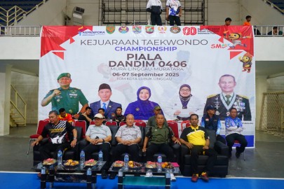 Kepala staf kodim 0406/Lubuklinggau mayor inf Chairul Ansori hadiri kejuaraan piala Dandim
