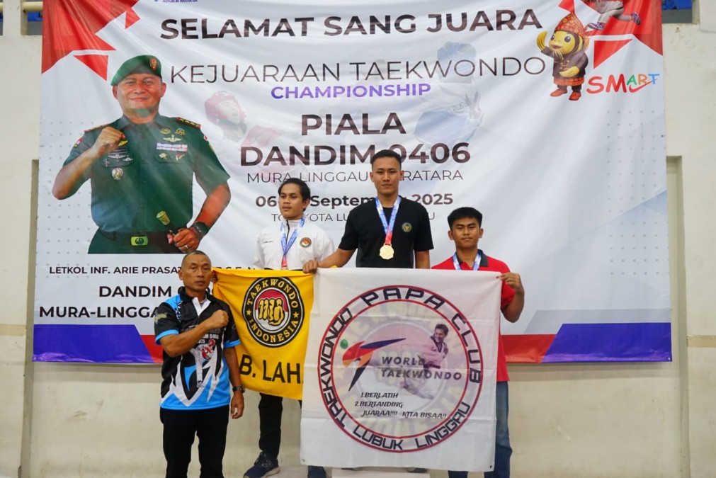 Kepala Staf Kodim 0406/Lubuklinggau Pimpin Upacara Penutupan Kejuaraan Taekwondo Piala Dandim 0406/Lubuklinggau