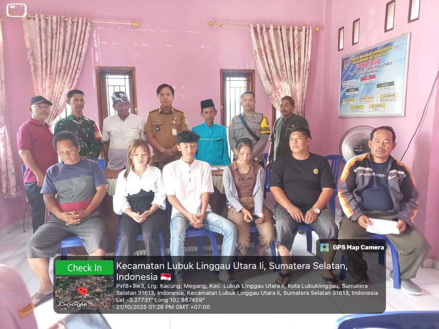 Babinsa Koramil 406-08/Lubuk Linggau Mediasi Kasus Asusila Berujung Pernikahan Sah Secara Syariah Islam