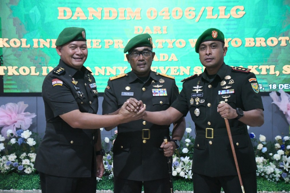 Serah Terima Jabatan Dandim 0406/Lubuklinggau Digelar di Makorem 044/Gapo