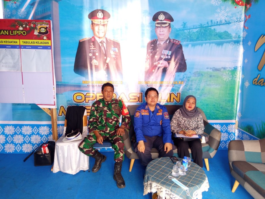 Babinsa Koramil 406-10/Lubuklinggau Timur Laksanakan Pengamanan Nataru di Pos Lippo