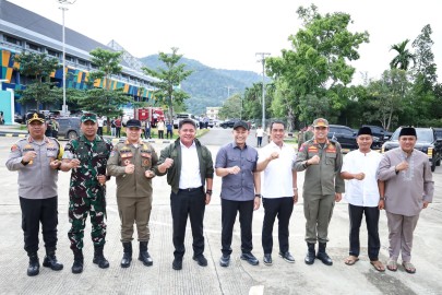 Dandim 0406/Lubuklinggau Dampingi Wali Kota Sambut Kunjungan Kerja Gubernur Sumsel
