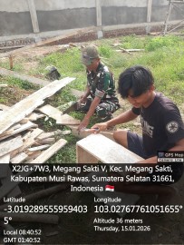 Babinsa Koramil 406-04/Muara Lakitan Hadir Dukung Pembangunan KDKMP