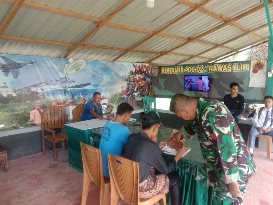 BABINSA KORAMIL 406-02/RAWAS ILIR LAKSANAKAN SOSIALISASI REKRUTMEN ANIMO PENERIMAAN BA DAN TA TNI AD TAHUN 2026