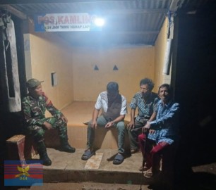 Serda Samsul Bahri Patroli siskamling, Sambangi pos ronda desa megang sakti 2 