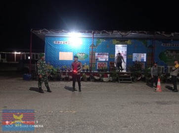 Babinsa Koramil 406-03/Rupit Koptu Eko Aditia Laksanakan Pos Pam Idul Fitri di Kecamatan Karang Jaya