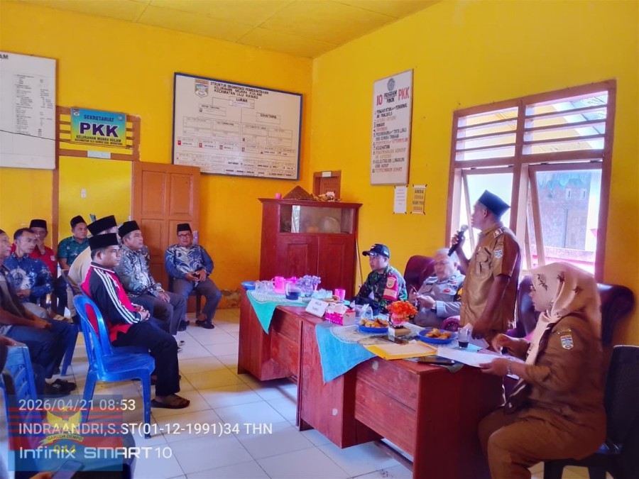 Babinsa Koramil 406-01/Rawas Ulu Hadiri Undangan Silaturahmi Bersama Lurah Kecamatan Ulu Rawas