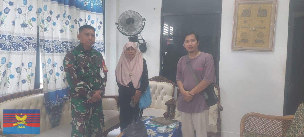Babinsa Koramil 406-08/Lubuk Linggau Komsos dan Koordinasi Bantuan Air Bersih Bersama Pesantren